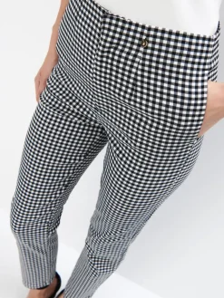 MOHITO Eleganckie spodnie w pepitkę czarny Discount