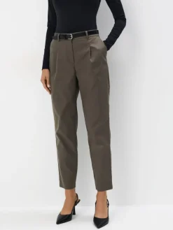MOHITO Eleganckie spodnie z paskiem zielony Sale