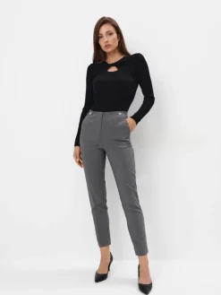MOHITO Eleganckie szare spodnie wielobarwny Hot