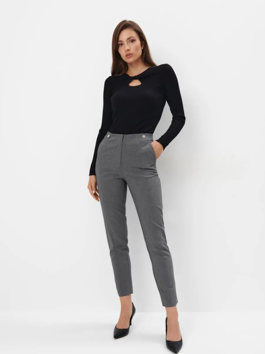 MOHITO Eleganckie szare spodnie wielobarwny Hot