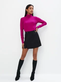 MOHITO Fuksjowa bluzka z golfem fuksjowy Fashion