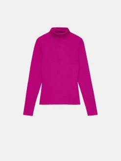 MOHITO Fuksjowa bluzka z golfem fuksjowy Fashion