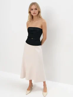 MOHITO Gorsetowy top czarny Sale