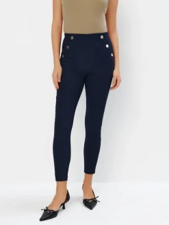 MOHITO Granatowe spodnie skinny granatowy Discount