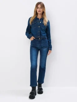 MOHITO Jeansy bootcut granatowy Outlet