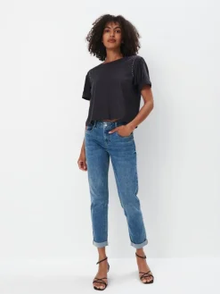 MOHITO Jeansy boyfriend niebieski Discount