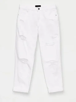MOHITO Jeansy boyfriend z dziurami biau0142y Fashion
