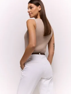 MOHITO Jeansy chino slim z paskiem biau0142y Online