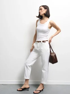 MOHITO Jeansy chino slim z paskiem biau0142y Discount