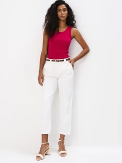 MOHITO Jeansy chino slim z paskiem biau0142y Discount