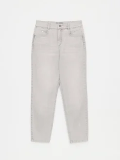MOHITO Jeansy mom slim push up szary Online
