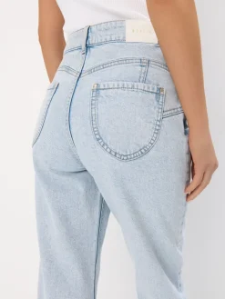 MOHITO Jeansy mom slim push up niebieski Online