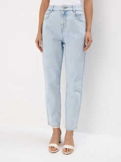 MOHITO Jeansy mom slim push up niebieski Online