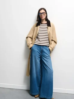 MOHITO Jeansy palazzo niebieski Fashion