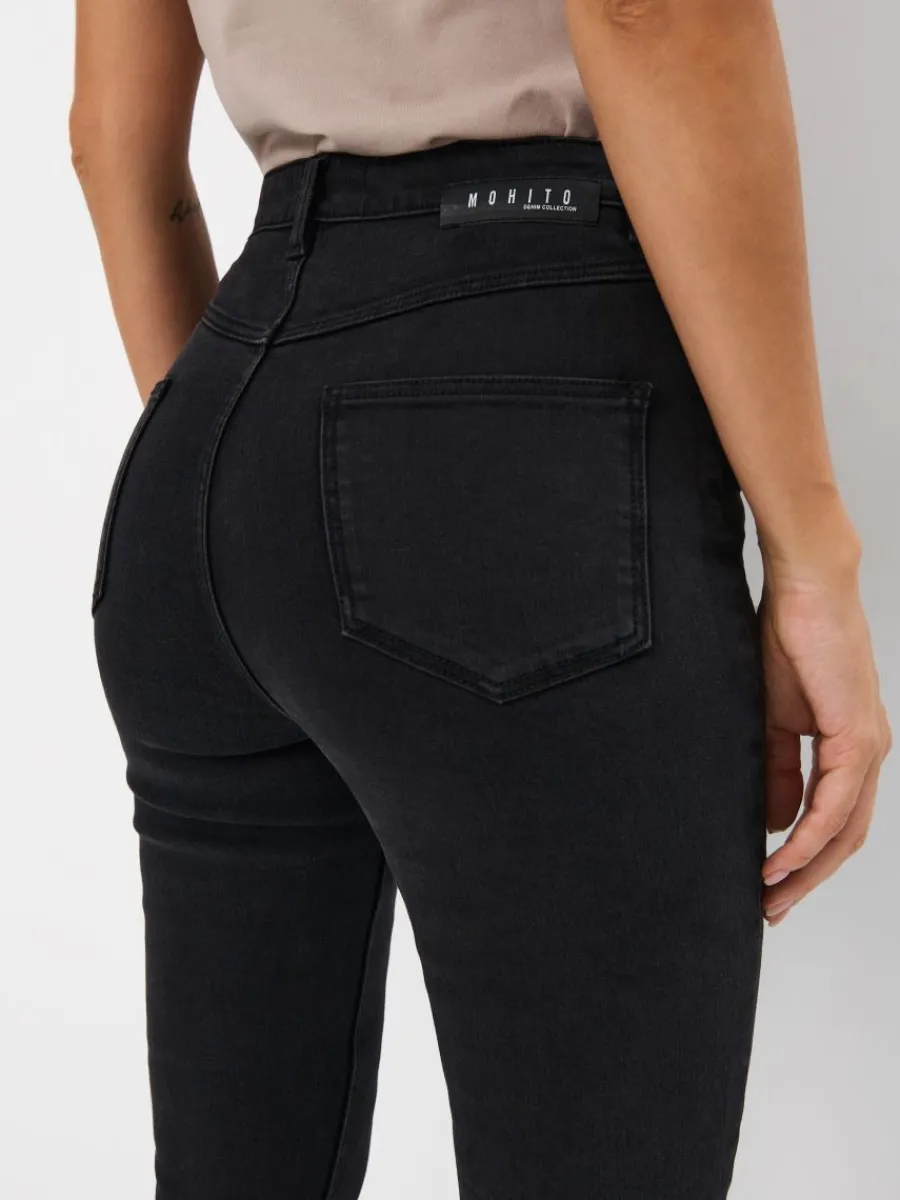 MOHITO Jeansy skinny czarny Online