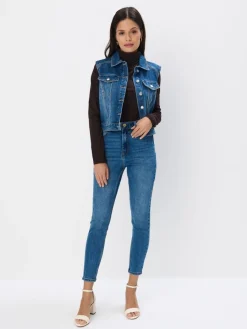 MOHITO Jeansy skinny PETITE niebieski Online