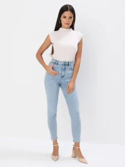 MOHITO Jeansy skinny PETITE niebieski Sale