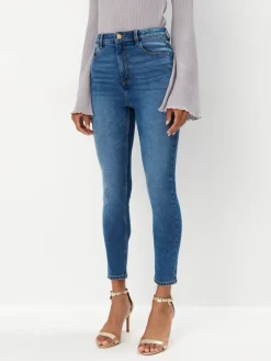 MOHITO Jeansy skinny PETITE niebieski Online
