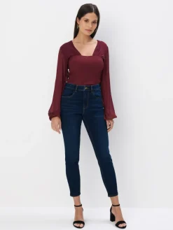 MOHITO Jeansy skinny push up granatowy Online
