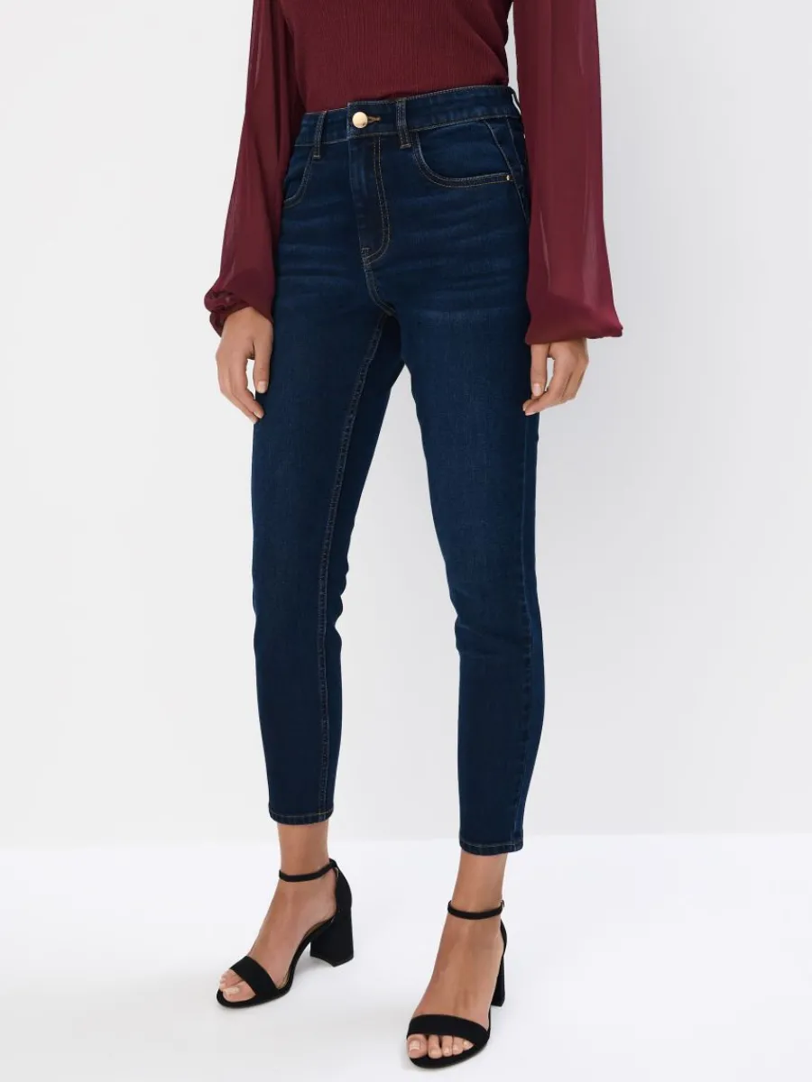 MOHITO Jeansy skinny push up granatowy Online