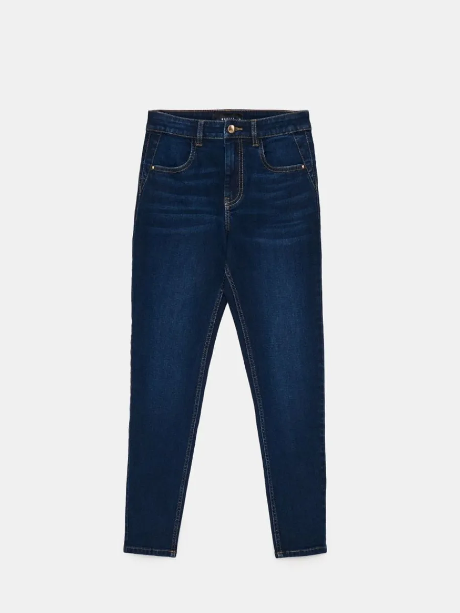 MOHITO Jeansy skinny push up granatowy Online