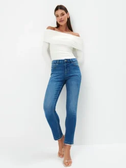 MOHITO Jeansy slim niebieski Clearance