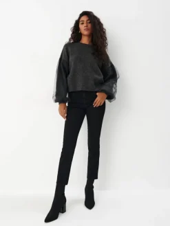 MOHITO Jeansy slim push up czarny New