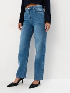 MOHITO Jeansy straight niebieski Online