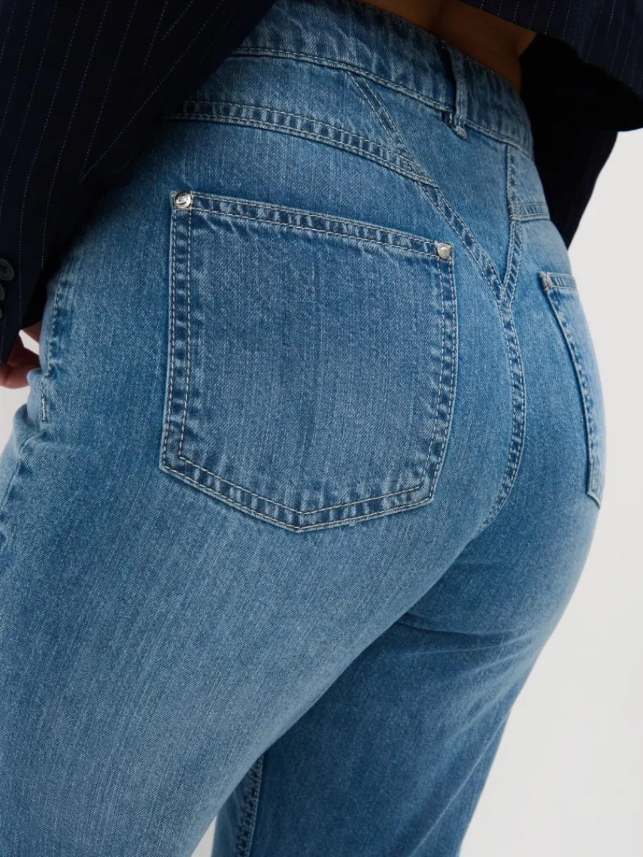 MOHITO Jeansy straight niebieski Online