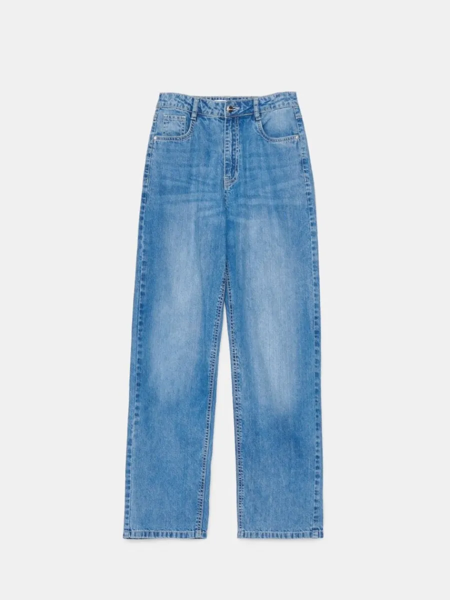 MOHITO Jeansy straight niebieski Online