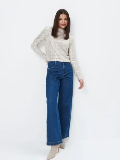 MOHITO Jeansy straight niebieski Online