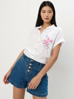 MOHITO Koszula z krótkim rękawem biau0142y Fashion