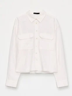 MOHITO Koszula z lnu i wiskozy kremowy Fashion