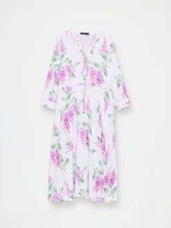 MOHITO Koszulowa sukienka midi z wiskozy biau0142y Discount