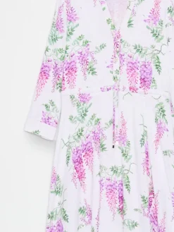 MOHITO Koszulowa sukienka midi z wiskozy biau0142y Discount