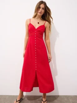 MOHITO Letnia sukienka maxi czerwony Clearance