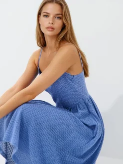 MOHITO Letnia sukienka midi bu0142u0119kitny Outlet