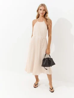 MOHITO Letnia sukienka midi beu017cowy Best