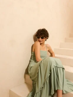 MOHITO Letnia sukienka midi zielony Best
