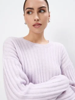 MOHITO Liliowy sweter o luźnym kroju lawendowy Online