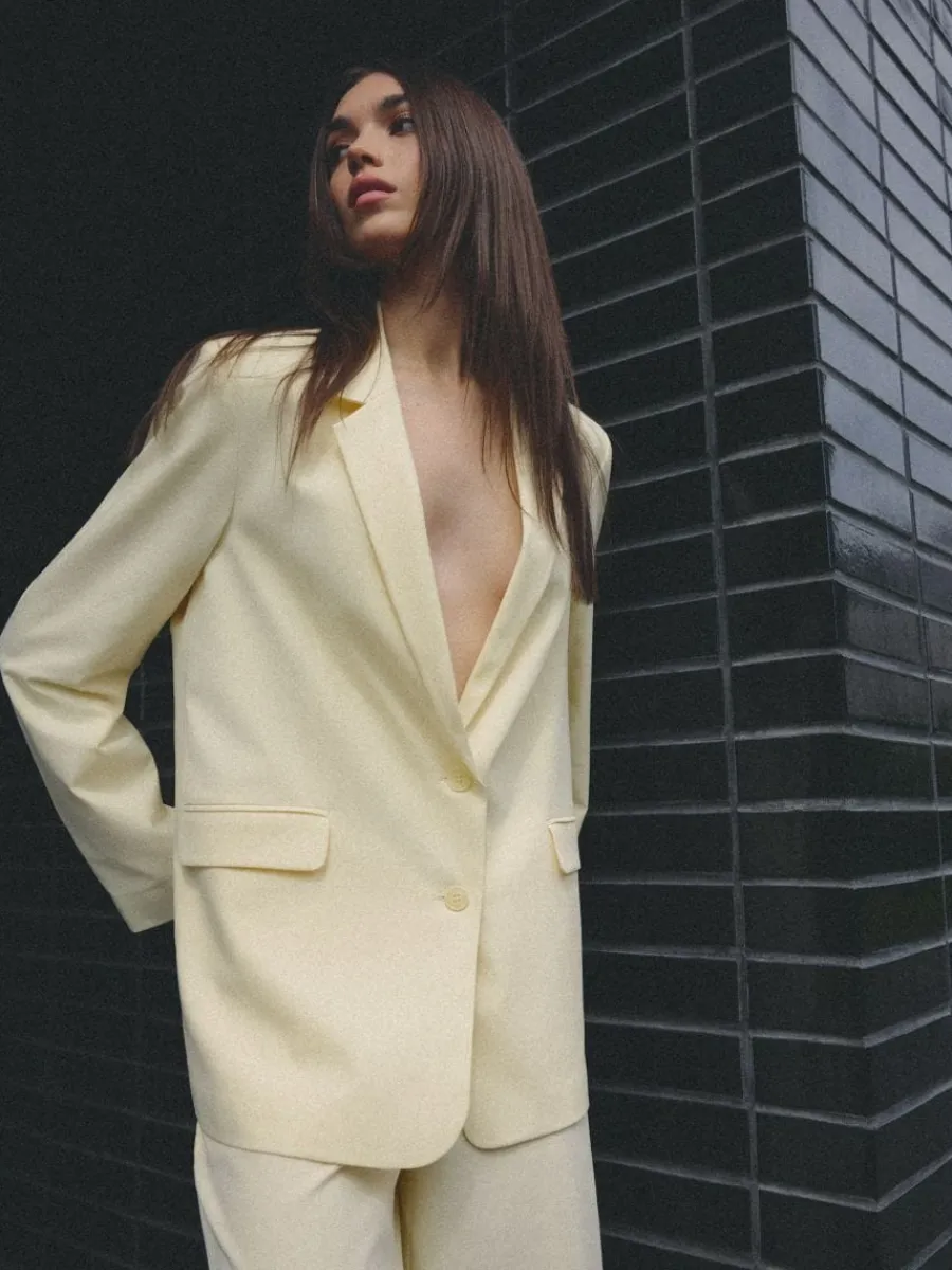 MOHITO Marynarka oversize u017cu00f3u0142ty Online