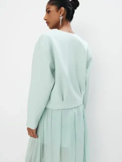 MOHITO Marynarka z ozdobnymi guzikami miu0119towy Fashion