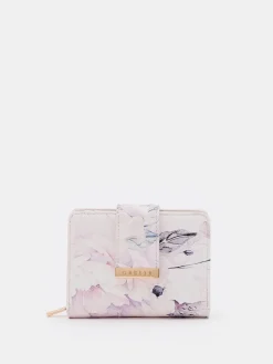 MOHITO Mały portfel w kwiaty wielobarwny Outlet