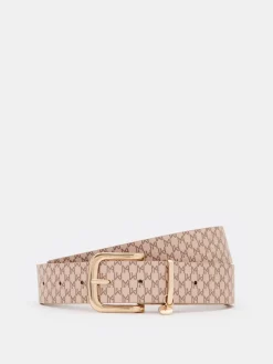 MOHITO Pasek w monogram beu017cowy Outlet