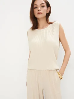 MOHITO Plisowany top beu017cowy Online