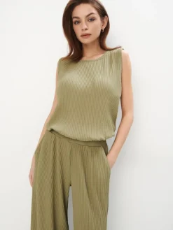 MOHITO Plisowany top zielony Discount