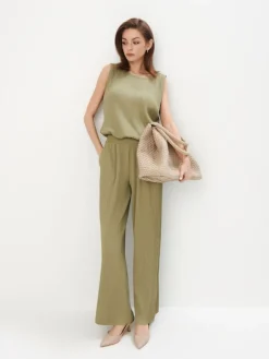 MOHITO Plisowany top zielony Discount