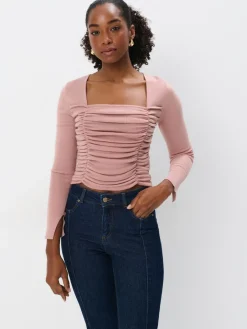 MOHITO Różowy sweter z domieszką wełny pastelowy ru00f3u017cowy Discount