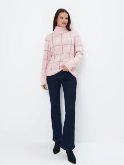 MOHITO Różowy sweter z golfem pastelowy ru00f3u017cowy Sale