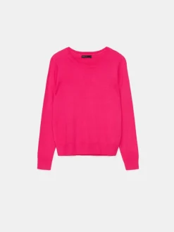 MOHITO Różowy sweter z wiskozą fuksjowy Outlet